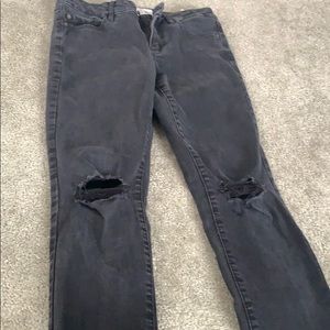 Size 5 black jeans with rips